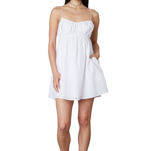 Inez Dress in White Front View