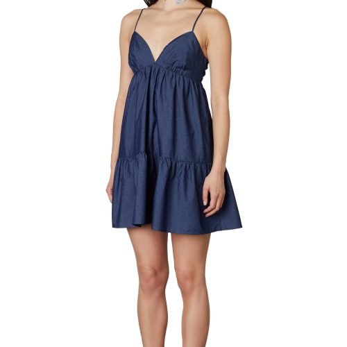 Charli Dress in Indigo Side View